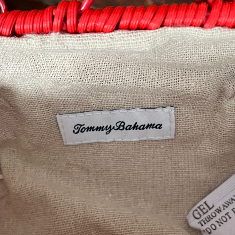 Tommy Bahama Red Woven Crab Crossbody Bag - Picture 10 of 11